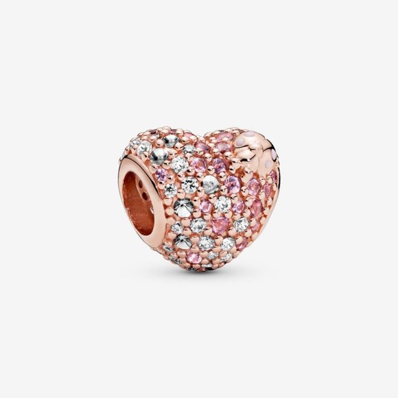 Pandora Jewelry - Pandora Pavé Ladybird Heart Charm Pandora Jewelry - Pandora Pavé Ladybird Heart Charm